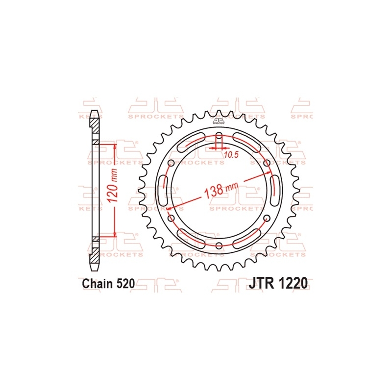 Ketten Rad JT 36T, 520 Ausverkauf