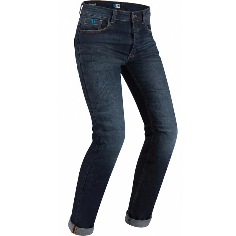 Motorradjeans PMJ Caferacer Legend dunkelblau Ausverkauf