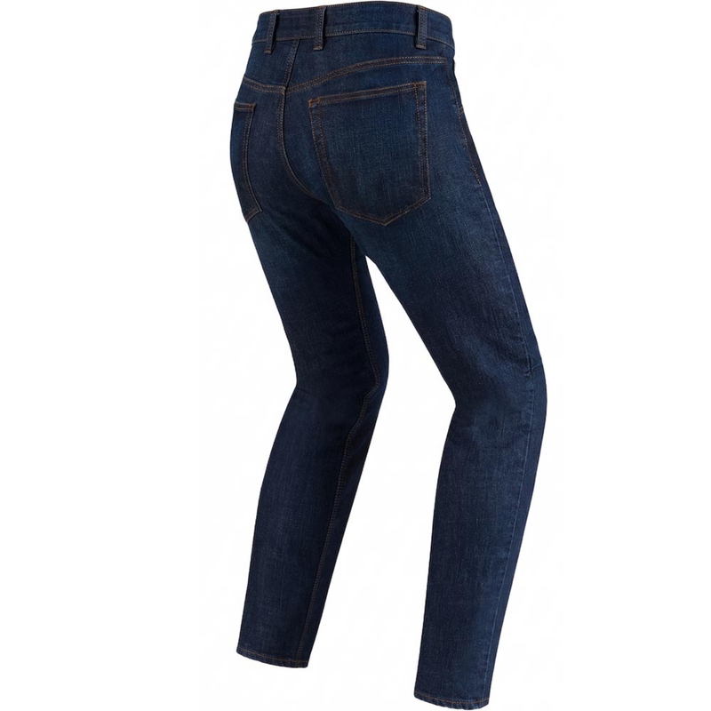 PMJ Deux Dunkelblau Cropped Motorrad Jeans Ausverkauf