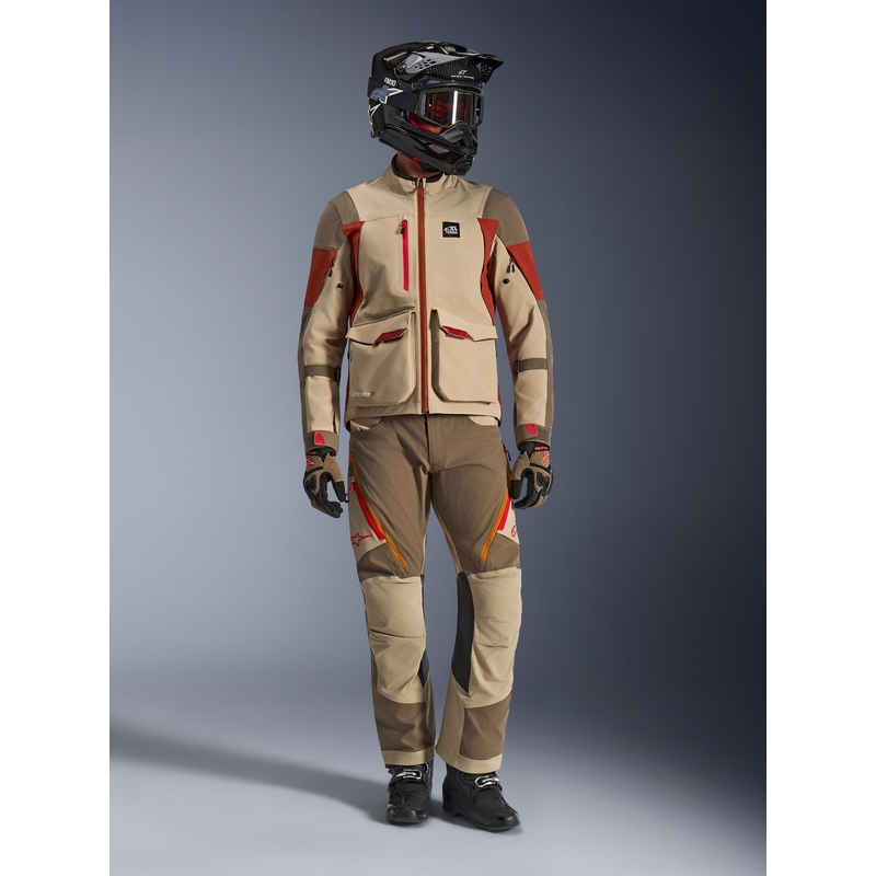 Alpinestars Maxdura Drystar XF Motorradjacke braun-orange