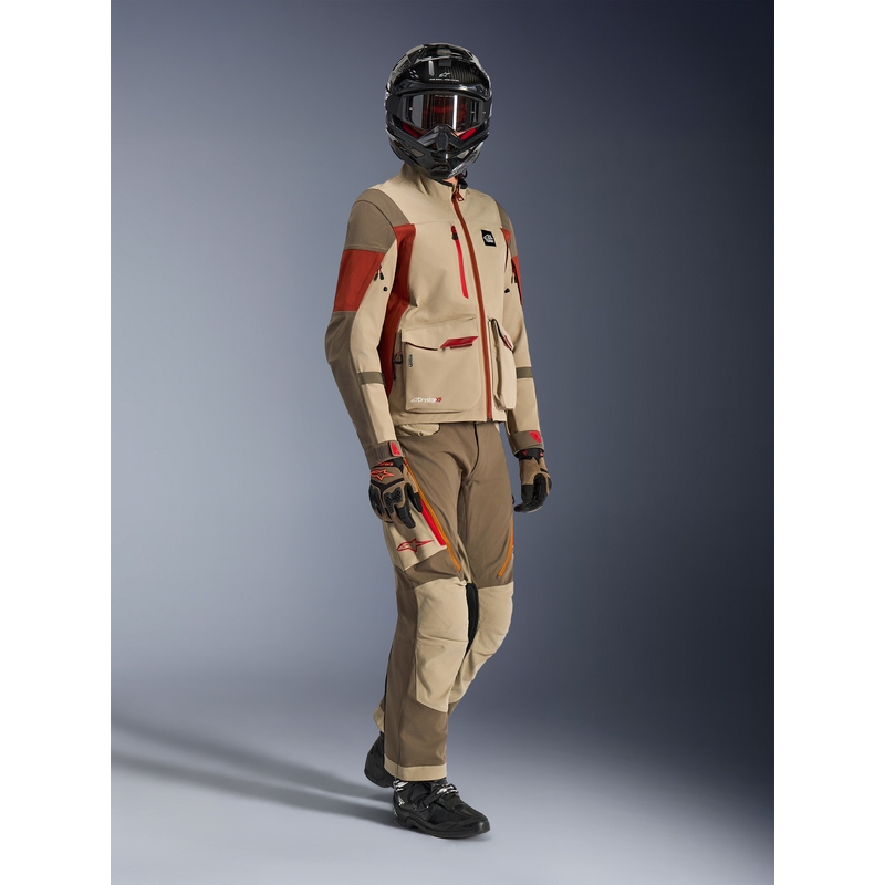 Alpinestars Maxdura Drystar XF Motorradjacke braun-orange