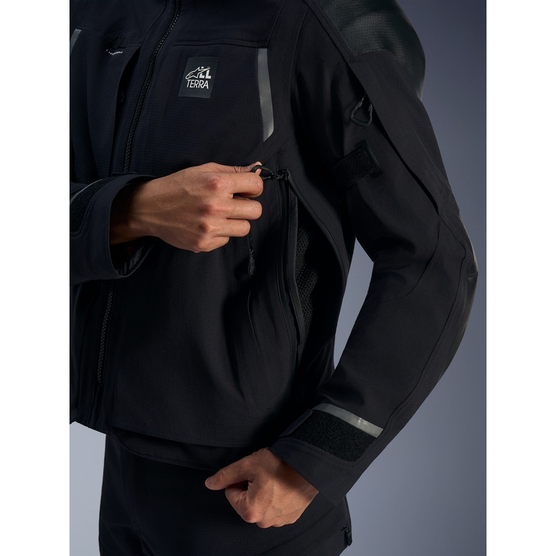Alpinestars Andes PRO Drystar XF Motorradjacke schwarz-dunkelgrau