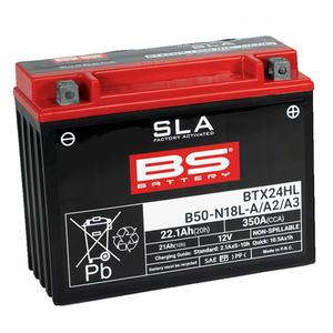 Werkaktivierte Motorradbatterie BS-BATTERY BTX24HL (FA) (YTX24HL (FA)) SLA