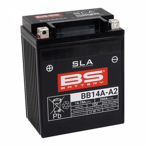Werkaktivierte Motorradbatterie BS-BATTERY BB14A-A2 (FA) (YB14A-A2 (FA)) SLA