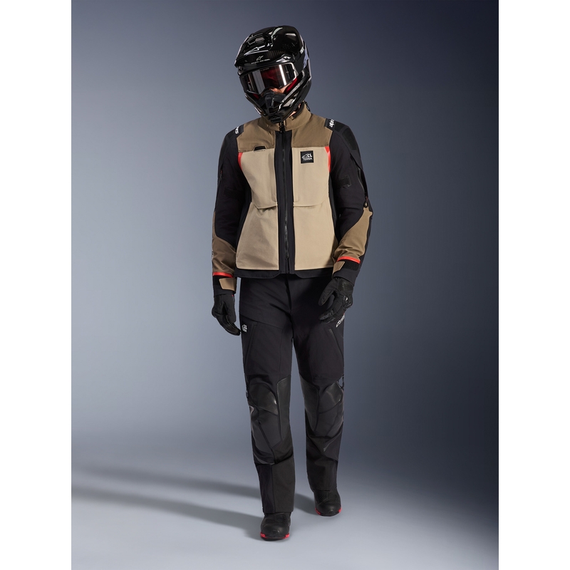Alpinestars Andes PRO Drystar XF Motorradjacke braun-schwarz-orange