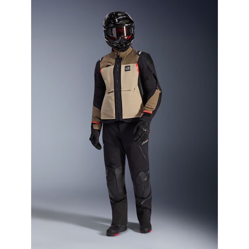 Alpinestars Andes PRO Drystar XF Motorradjacke braun-schwarz-orange