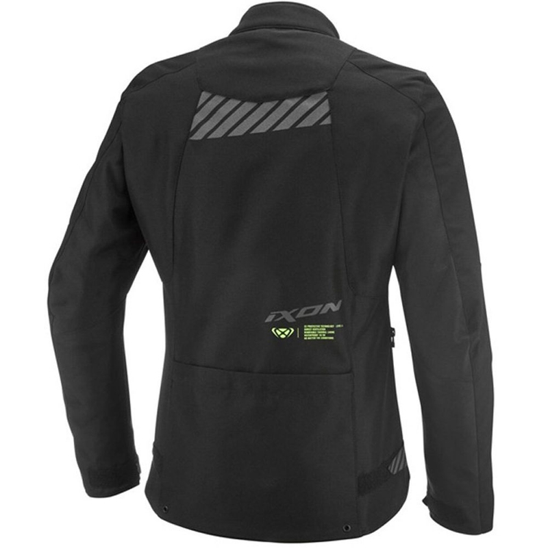 Damen-Motorradjacke IXON Tyr schwarz-fluoreszierend gelb