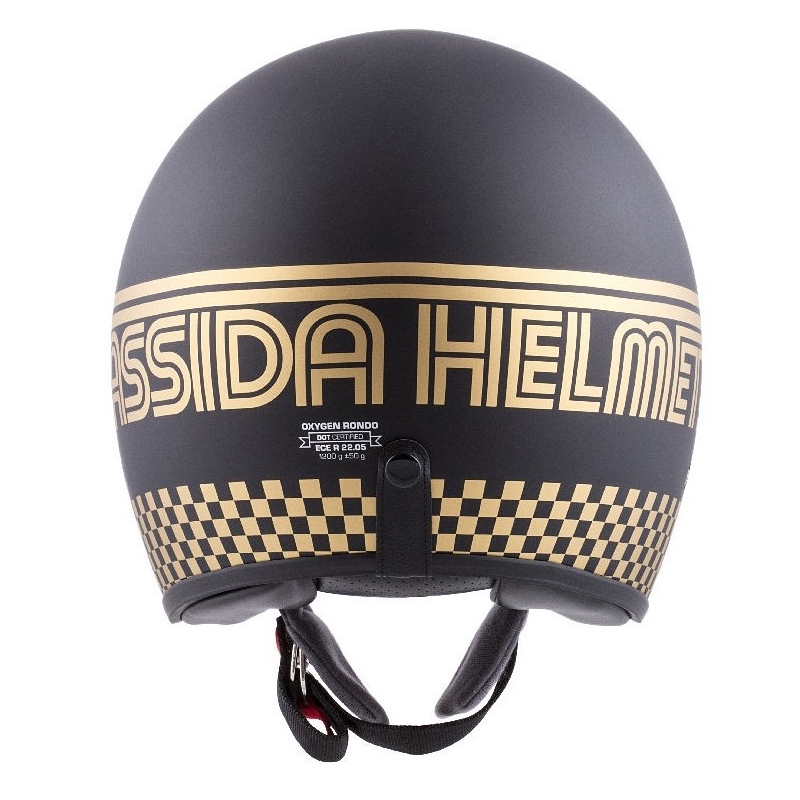 Cassida Oxygen Rondo offener Motorradhelm schwarz und gold