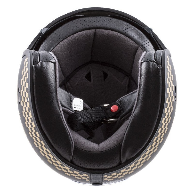 Cassida Oxygen Rondo offener Motorradhelm schwarz und gold