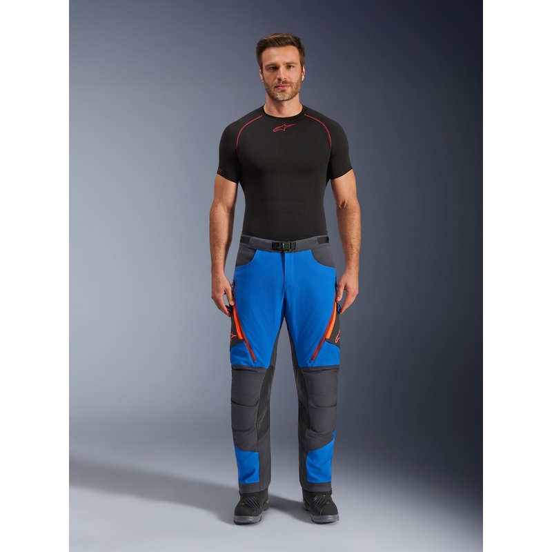 Alpinestars Maxdura Dual Motorradhose blau-dunkelgrau-orange