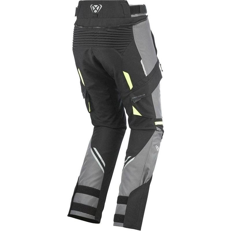 IXON Midgard PT Motorradhose schwarz-grau-fluoreszierend gelb