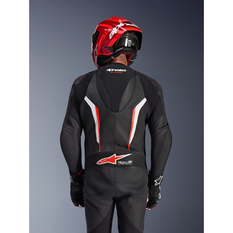 Alpinestars GP FORCE V2 Einteiler-Motorradanzug schwarz-weiß-fluoreszierend rot
