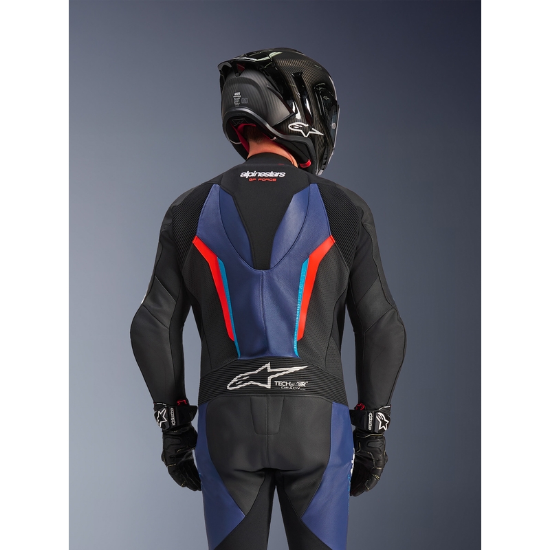 Alpinestars GP FORCE V2 Einteiler-Motorradanzug schwarz-blau-fluoreszierend rot