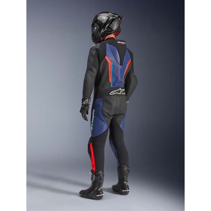 Alpinestars GP FORCE V2 Einteiler-Motorradanzug schwarz-blau-fluoreszierend rot