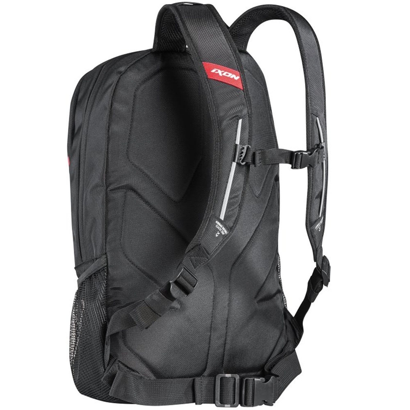 Motorradrucksack IXON R-Tension 23 schwarz-weiß-rot