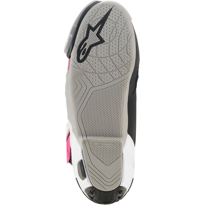Alpinestars Supertech R Motorradstiefel schwarz-weiß-rosa-gelb