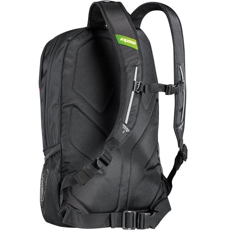 Motorradrucksack IXON R-Tension 23 schwarz-weiß-grün