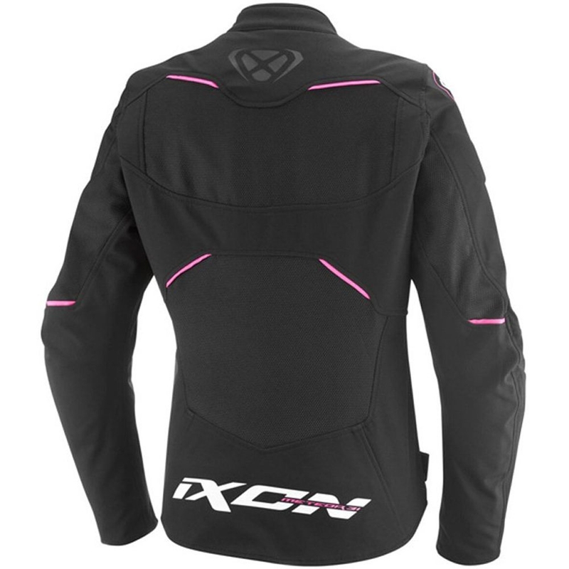 Damen-Motorradjacke IXON Meteor 31 Lady schwarz-weiß-rosa