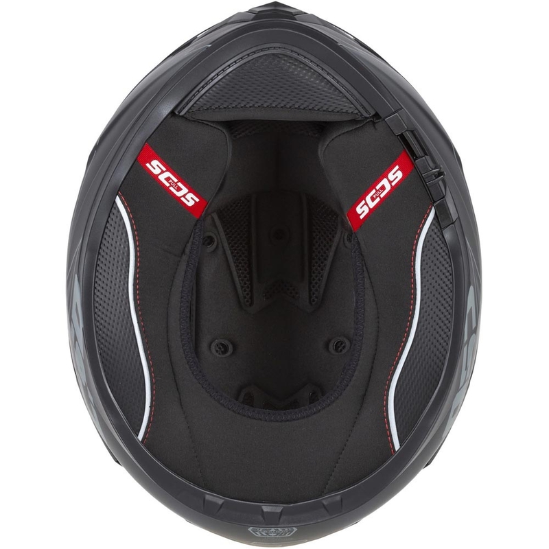 Cassida Integral GT 2.1 Jawa Sport Integralhelm für Motorräder, schwarz-perlmuttrot-silber