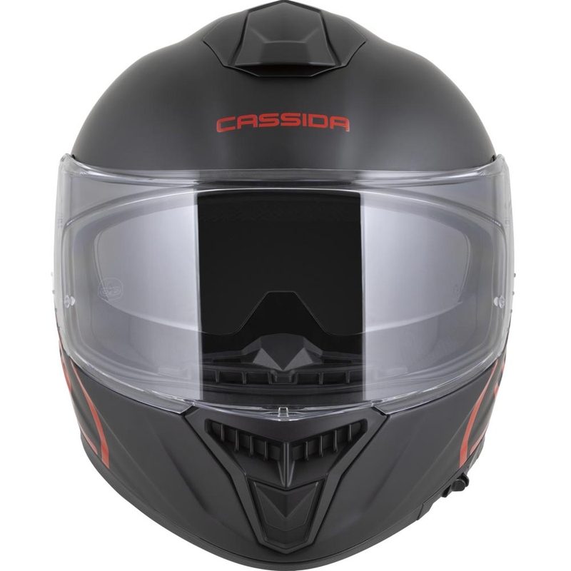 Cassida Integral GT 2.1 Jawa Solid Integralhelm, matt schwarz-glänzend rot