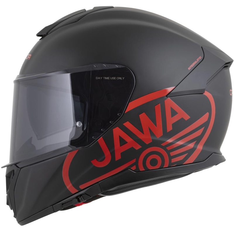 Cassida Integral GT 2.1 Jawa Solid Integralhelm, matt schwarz-glänzend rot