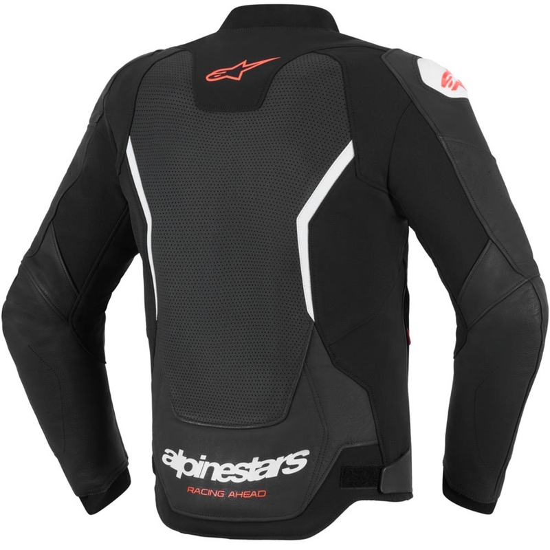 Alpinestars GP Force V2 Airflow Motorradjacke aus Leder, schwarz-weiß