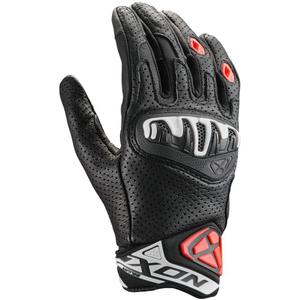 IXON Mirage Motorradhandschuhe aus Leder, schwarz-weiß-rot