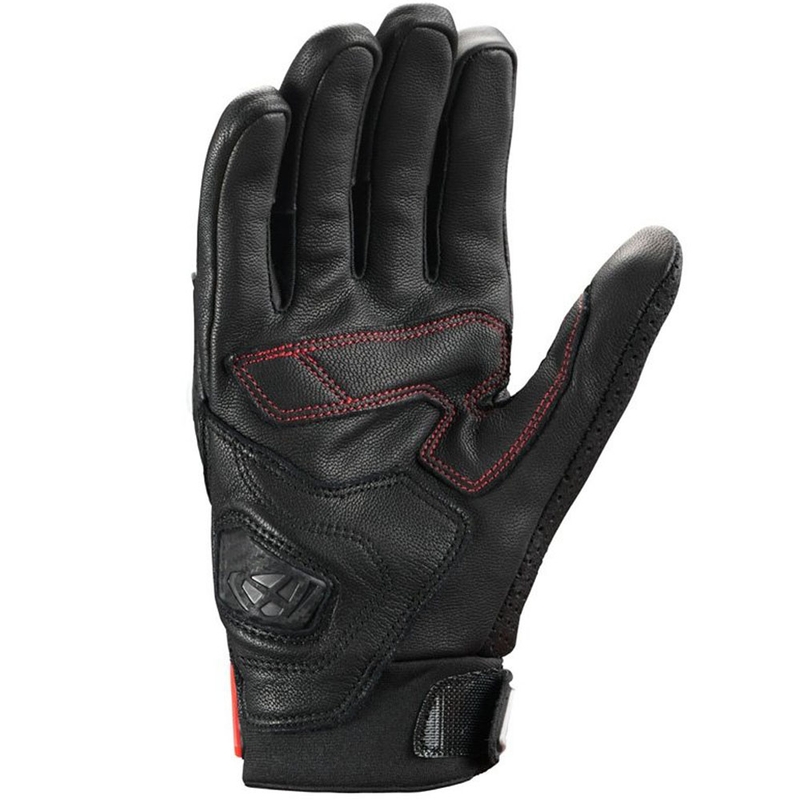 IXON Mirage Motorradhandschuhe aus Leder, schwarz-weiß-rot