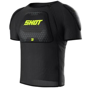 Kinder-Körperschutz Shot Airlight T-Shirt schwarz-fluo gelb