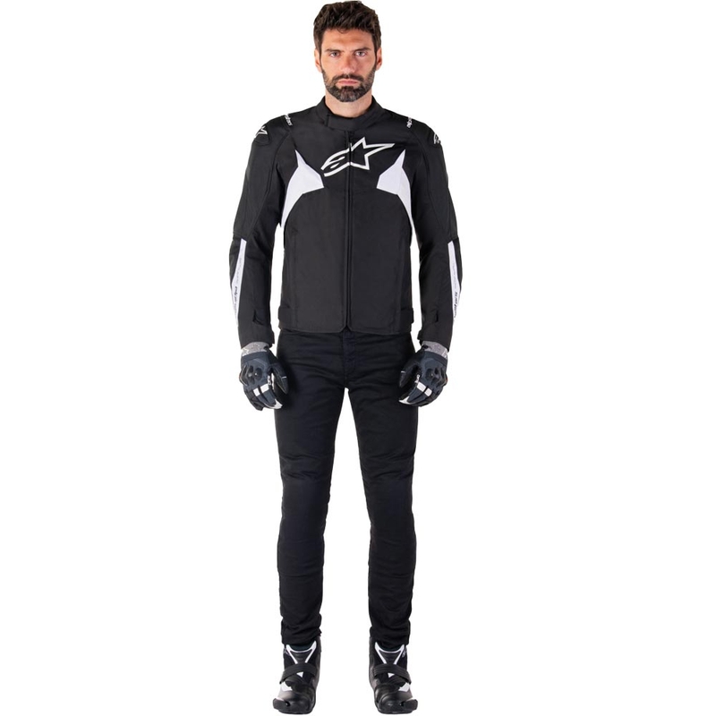 Alpinestars T-JAWS V4 Wasserdichte Motorradjacke schwarz-weiß