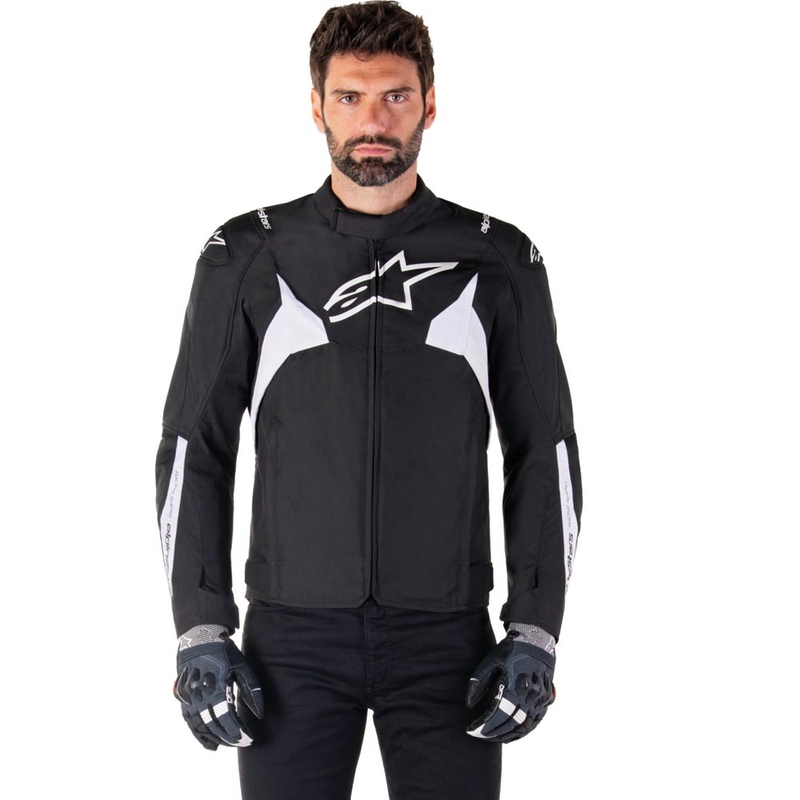 Alpinestars T-JAWS V4 Wasserdichte Motorradjacke schwarz-weiß