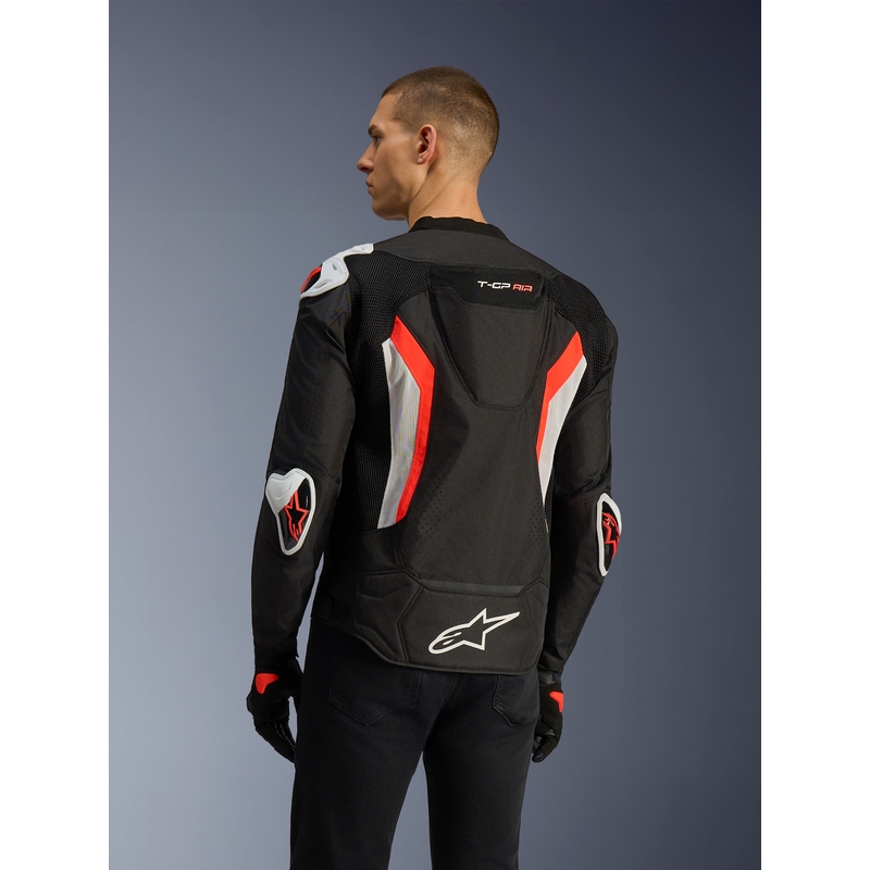 Alpinestars T-GP AIR Motorradjacke schwarz-fluoreszierend rot