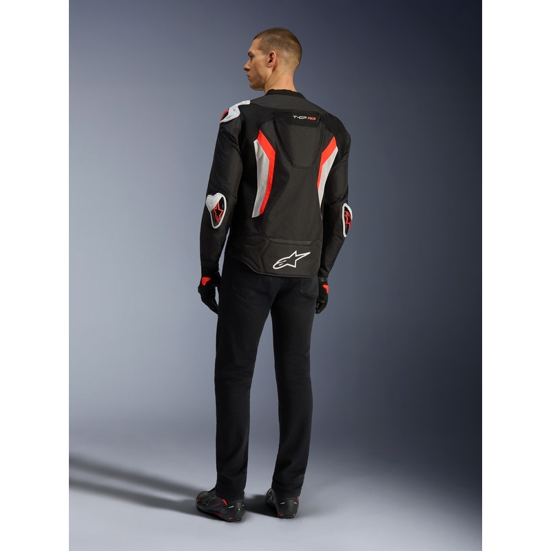 Alpinestars T-GP AIR Motorradjacke schwarz-fluoreszierend rot