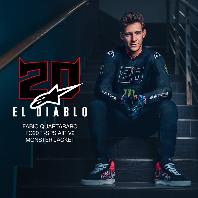 Alpinestars T-SPS Air V2 Monster FQ20 Motorradjacke, schwarz-weiße Kollektion