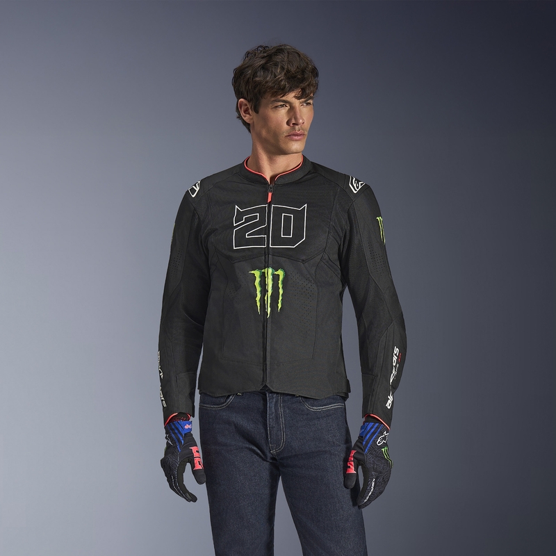 Alpinestars T-SPS Air V2 Monster FQ20 Motorradjacke, schwarz-weiße Kollektion