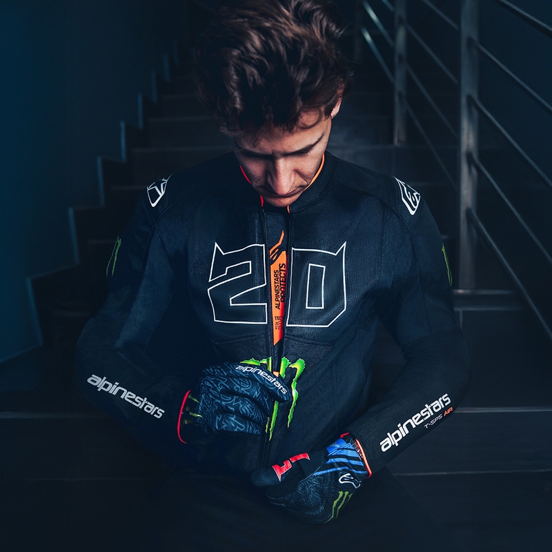 Alpinestars T-SPS Air V2 Monster FQ20 Motorradjacke, schwarz-weiße Kollektion