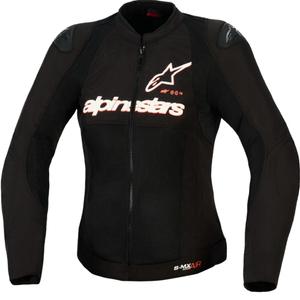 Alpinestars Stella SMX Air Damen-Motorradjacke schwarz-weiß-fluoreszierend rot