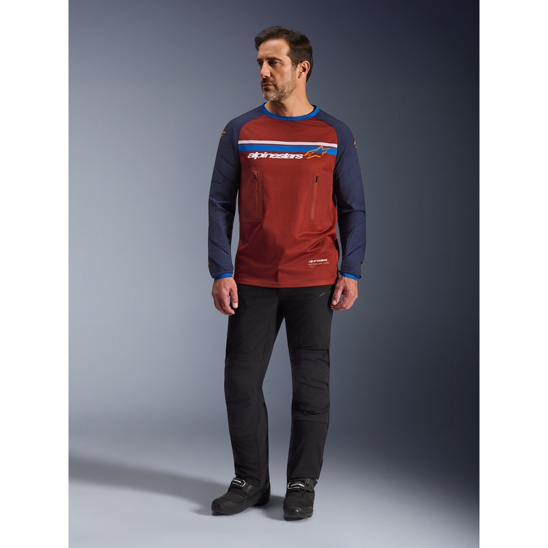 Alpinestars Maxdura Dual orange-dunkelblaues Motocross-Trikot
