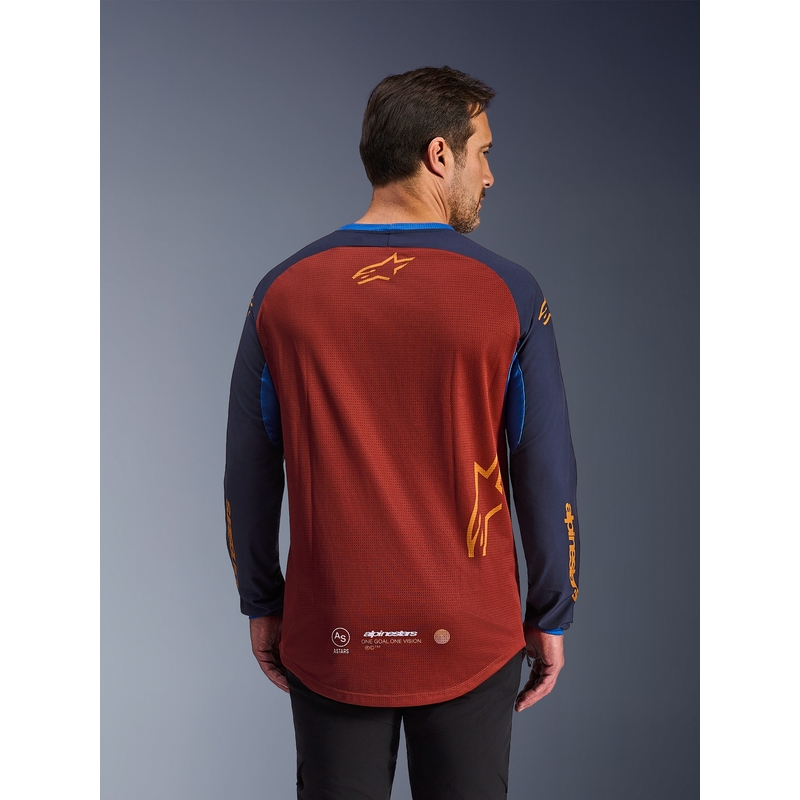 Alpinestars Maxdura Dual orange-dunkelblaues Motocross-Trikot
