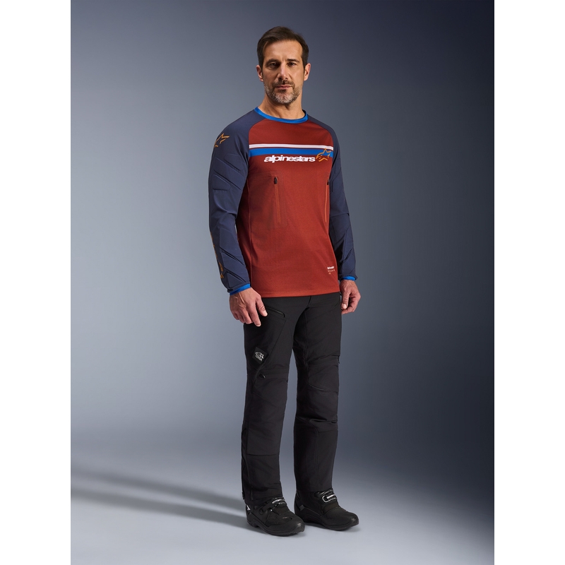 Alpinestars Maxdura Dual orange-dunkelblaues Motocross-Trikot