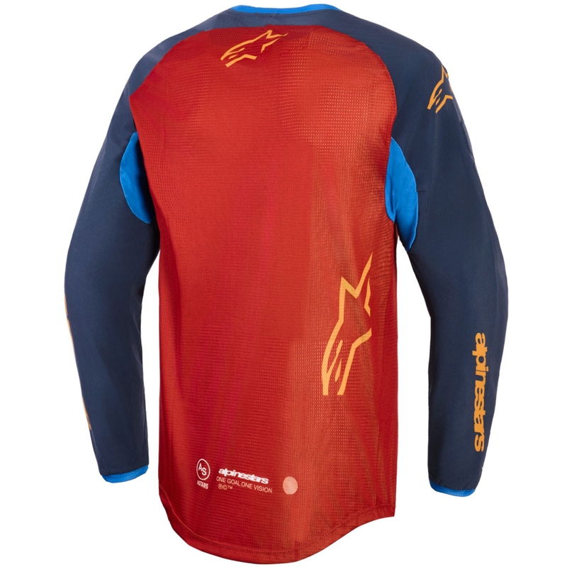Alpinestars Maxdura Dual orange-dunkelblaues Motocross-Trikot