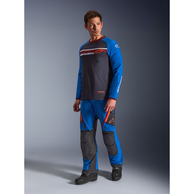 Alpinestars Maxdura Dual Motocross-Trikot, dunkelgrau-blau-orange