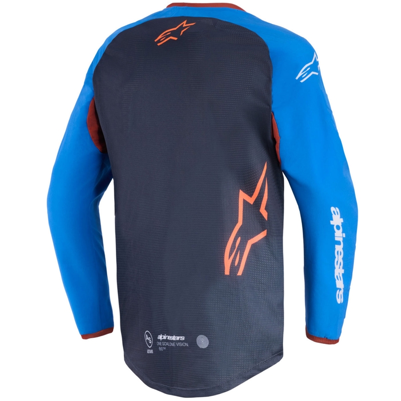 Alpinestars Maxdura Dual Motocross-Trikot, dunkelgrau-blau-orange