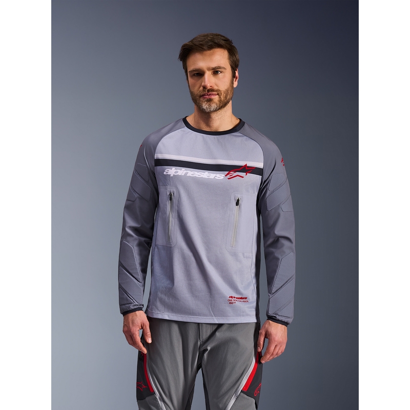 Alpinestars Maxdura Dual Motocross-Trikot hellgrau-dunkelgrau-orange