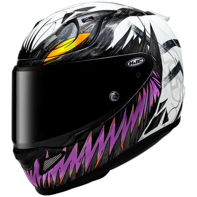 Integralhelm HJC RPHA 12 Anti Venom 2 Marvel MC8 schwarz-weiß-lila