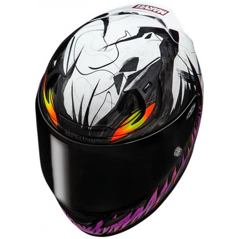 Integralhelm HJC RPHA 12 Anti Venom 2 Marvel MC8 schwarz-weiß-lila