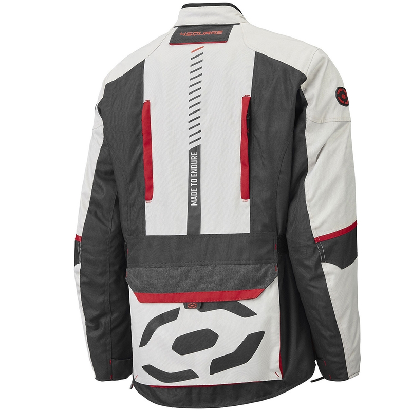 4SQUARE Trailer Craft Motorradjacke weiß-grau-rot