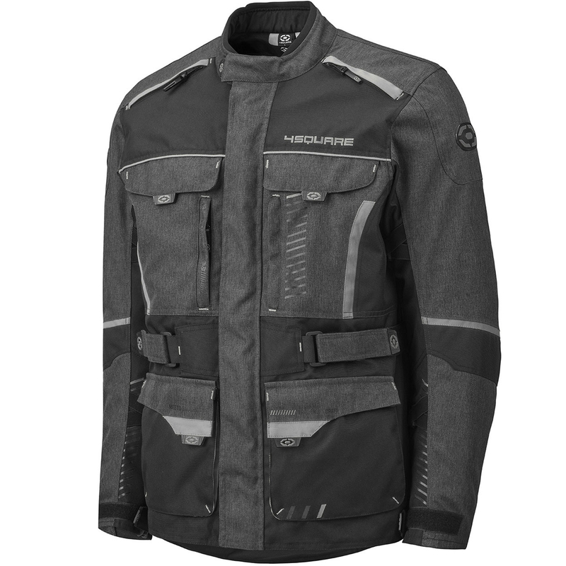 4SQUARE Trailer Craft Motorradjacke grau-schwarz