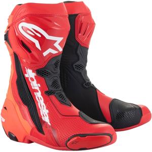 Motorradstiefel Alpinestars Supertech R fluo rot-rot