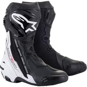 Alpinestars Supertech R Motorradstiefel schwarz-weiß